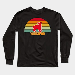 Yorkipoo Vintage Silhouette Long Sleeve T-Shirt